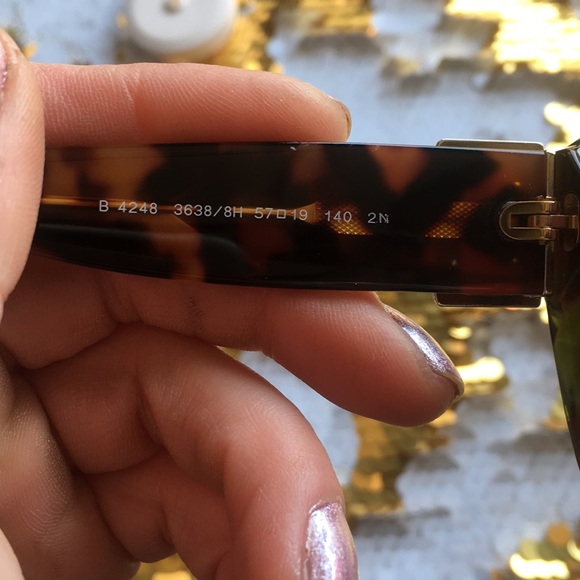 Burberry tortoiseshell green red brown glasses - Picture 5 of 5